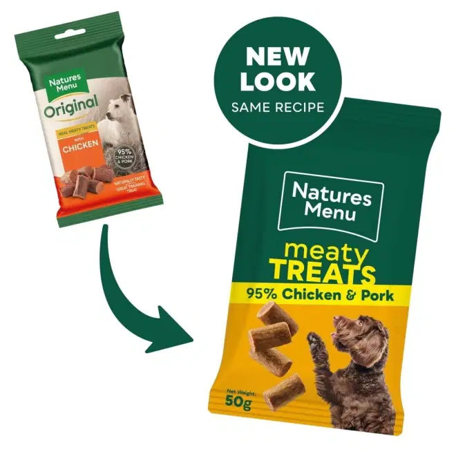 Thumbnail: Natures Menu, meaty treats - kylling og svin