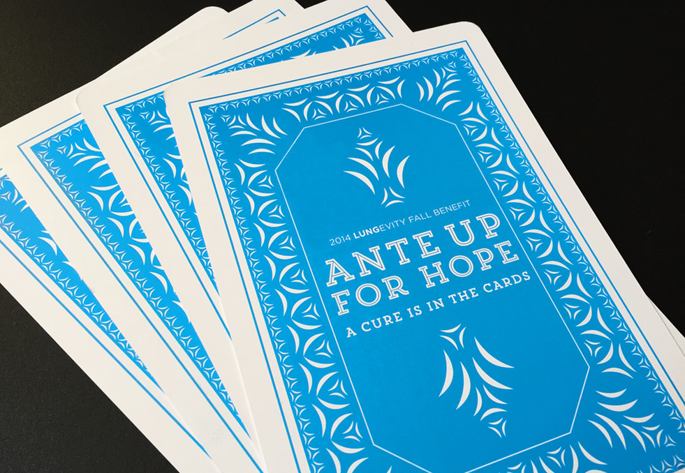 LUNGevity Foundation Chicago Fundraiser, Ante Up for Hope, Save the Date Postcard