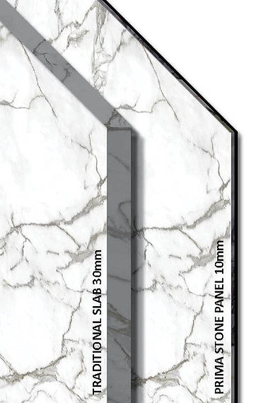 Natural slab versus Prima Stone
