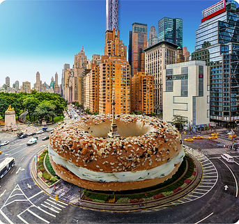 Grubhub - New York City - Big Food - Everything Bagel Columbus Circle.jpg