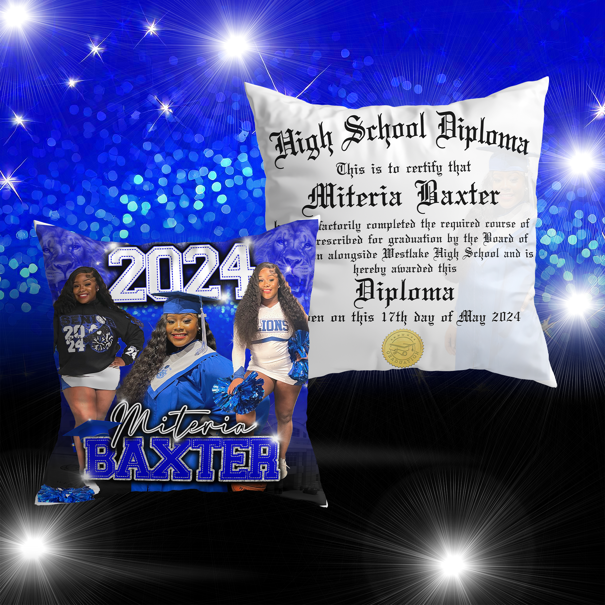 Grad Diploma Pillow