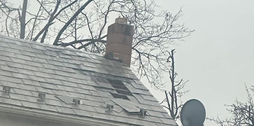 Damaged roof