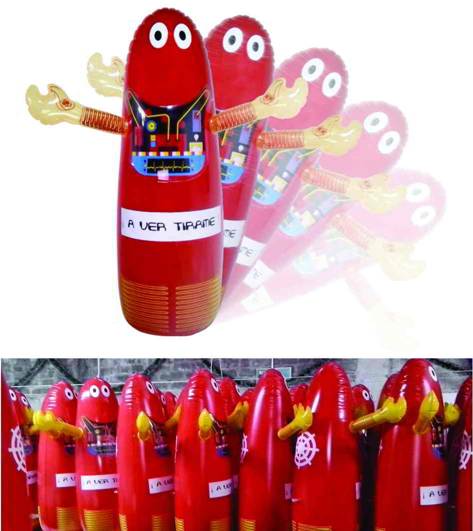 Punchin bag inflable robot