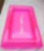 Piscica inflable para agua y pelotas color rosa rectangular con logo