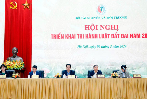 500 điểm cầu tham gia hội nghị trực tuyến triển khai thi hành Luật Đất đai năm 2024
