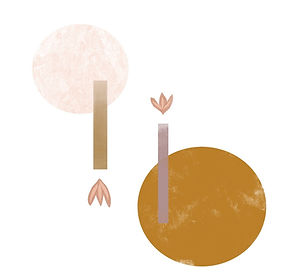 illustration of abstract geometric shapes in soft muted colors