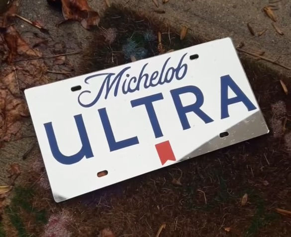MICHELOB ULTRA LICENSE PLATE