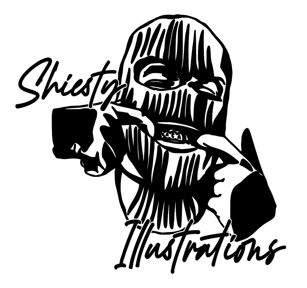 SHIESTY ILLUSTRATIONS SKI MASK DECAL