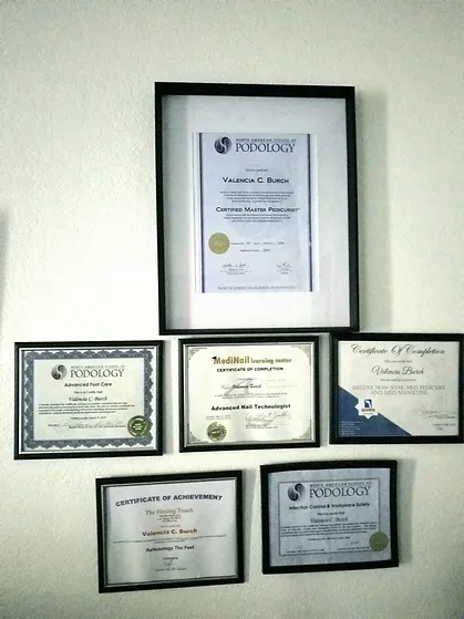 photo of training certificates