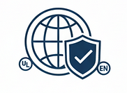 Security products compliant with UL and EN international standards for global bank-grade protection.