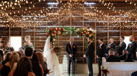 Barn Ceremony Twinkle Lights
