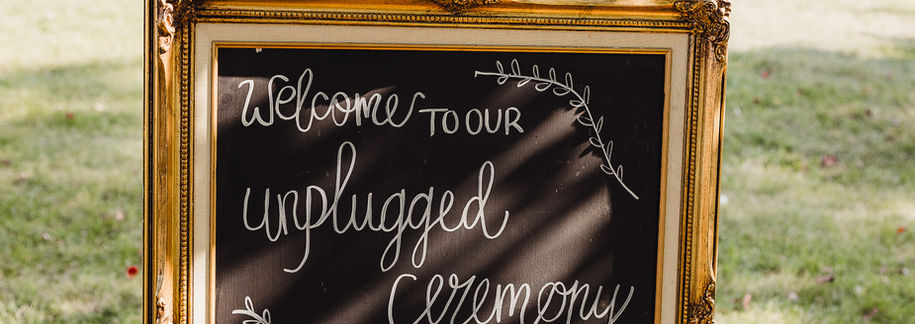 Chalkboard unplugged ceremony
