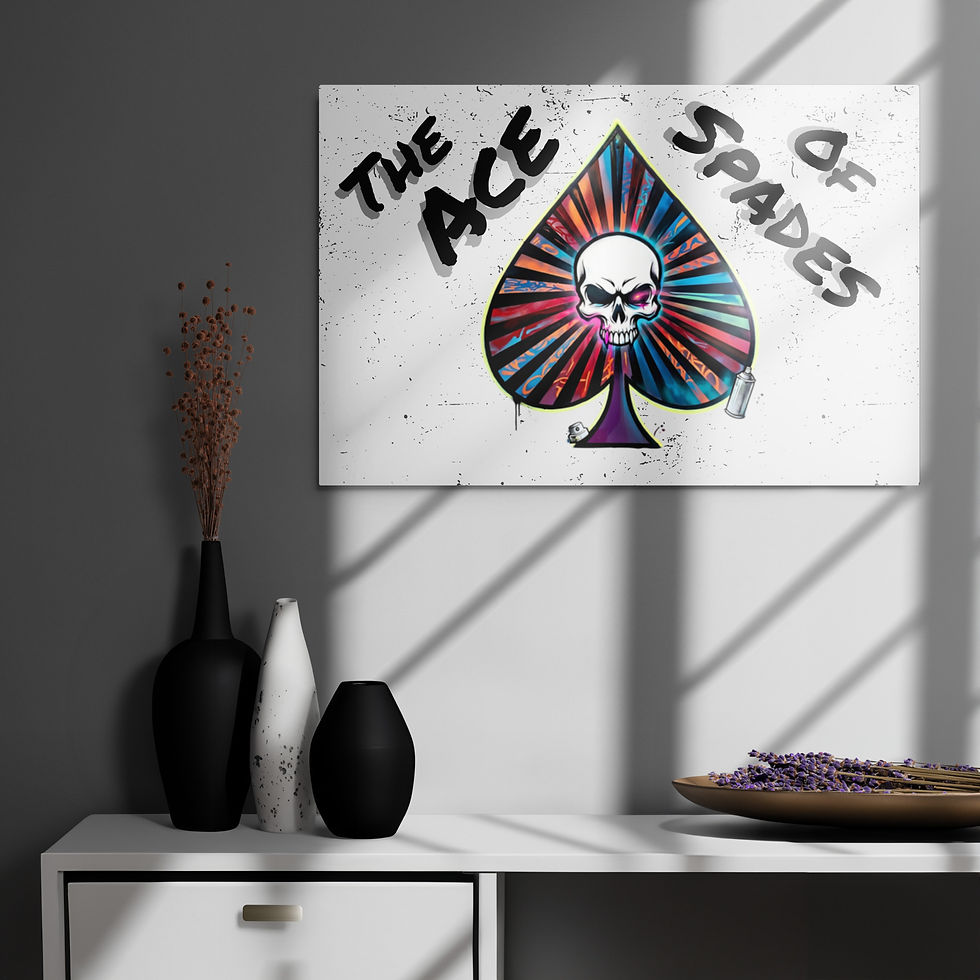 Thumbnail: "Spade Skull" - Metal prints