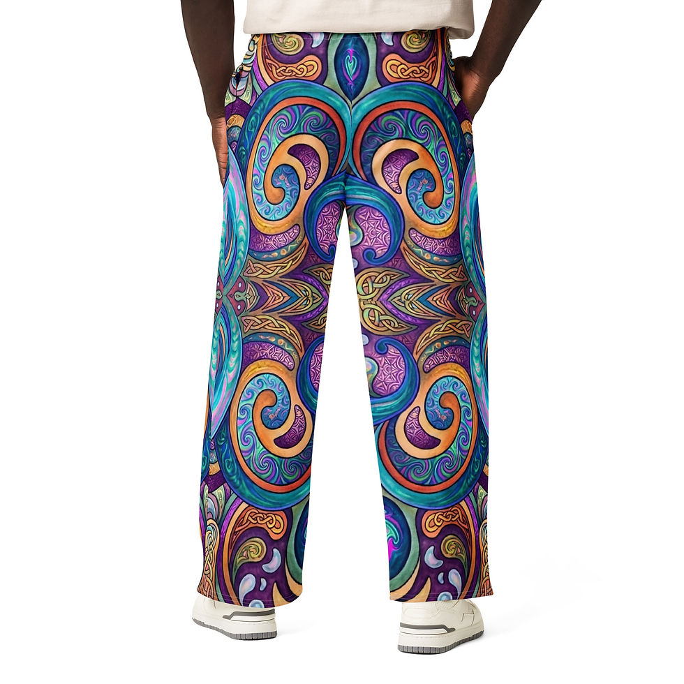 Thumbnail: "Psychedelic" - Cotton wide leg pants