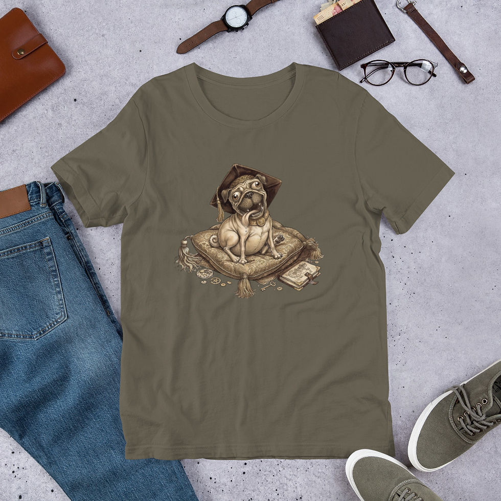Thumbnail: "Pug Professor" - Unisex t-shirt