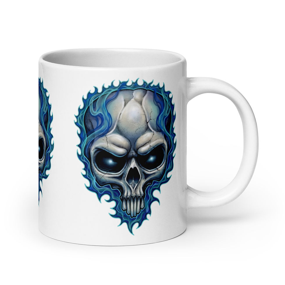 Thumbnail: "Alien Skull" - White glossy mug