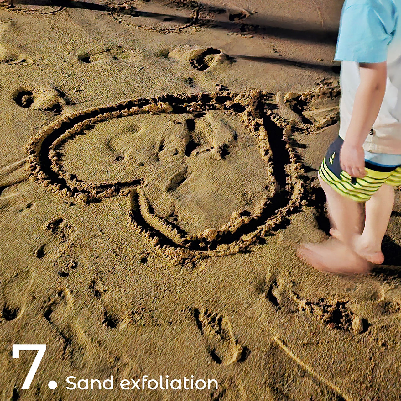 beach sand exfoliation