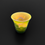 Thumbnail: Satsuma Kiriko Inspired Cut Glass Yellow Cup