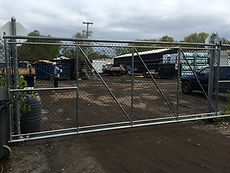Warehouse chain link fence installation in Saddle River NJ