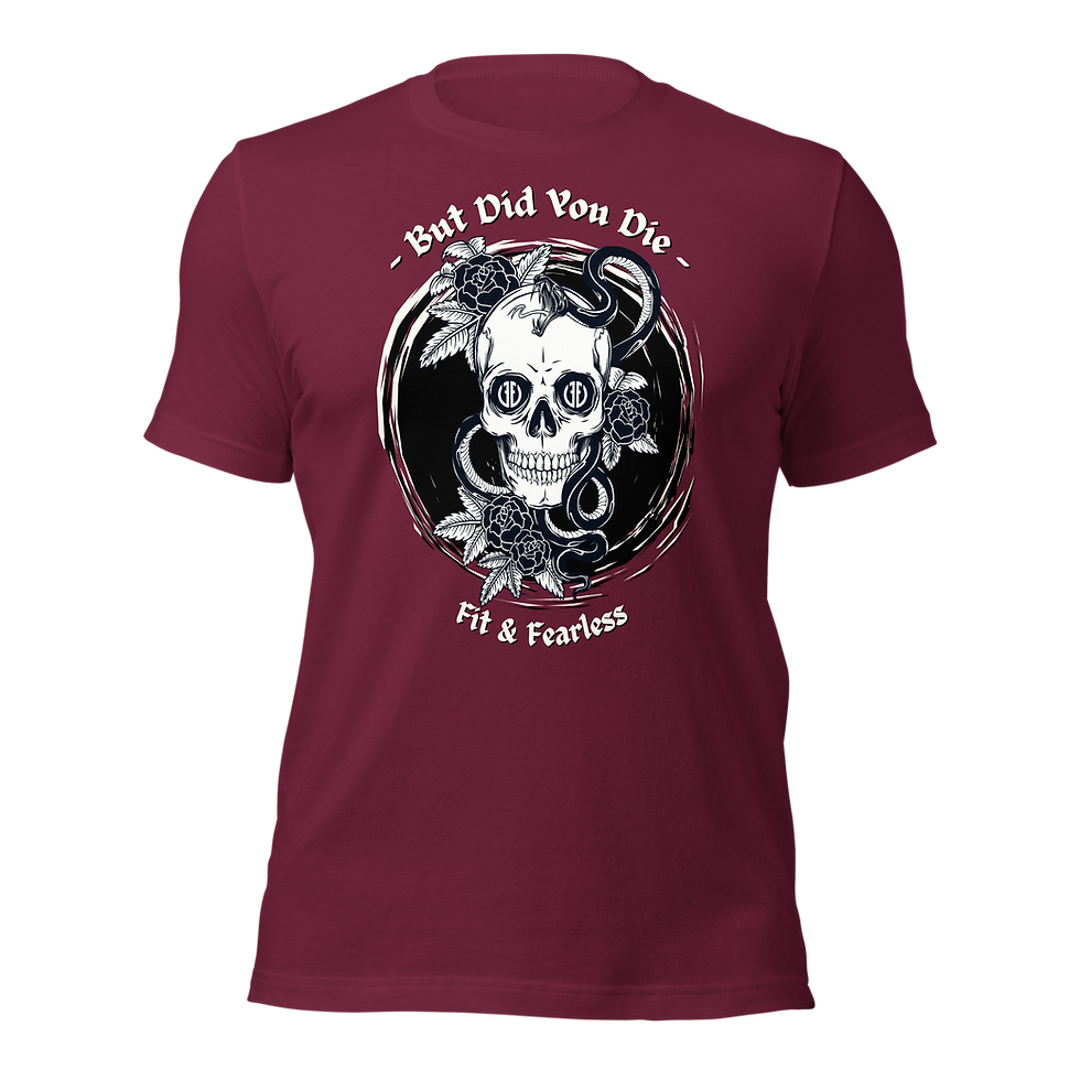 Thumbnail: But Did You Die Black/White Unisex T-Shirt