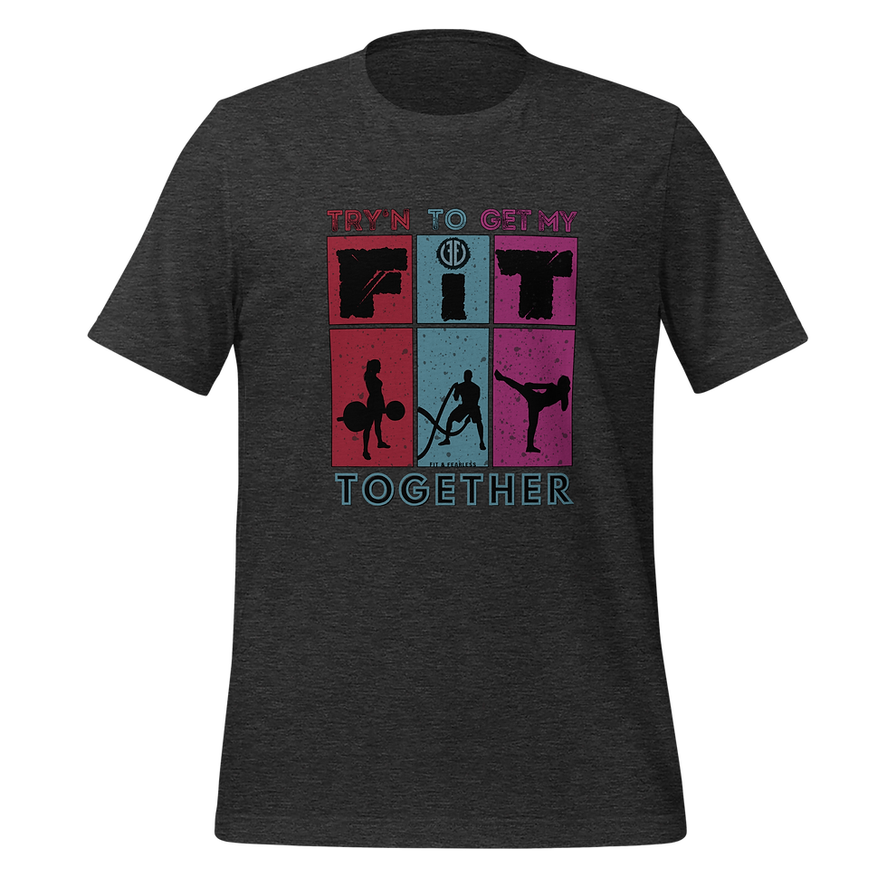 Thumbnail: Trying To Get My Fit Together Blue Unisex t-shirt
