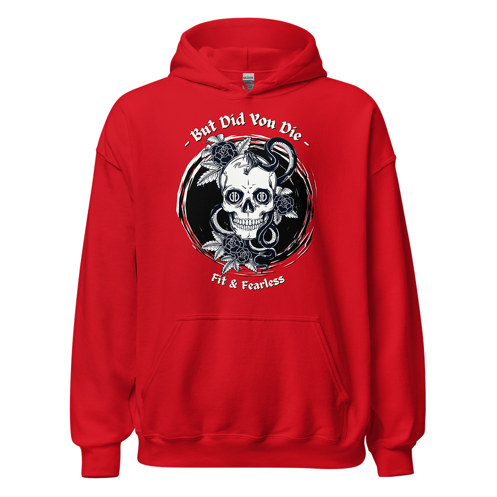 Thumbnail: But Did You Die Black/White Unisex Hoodie