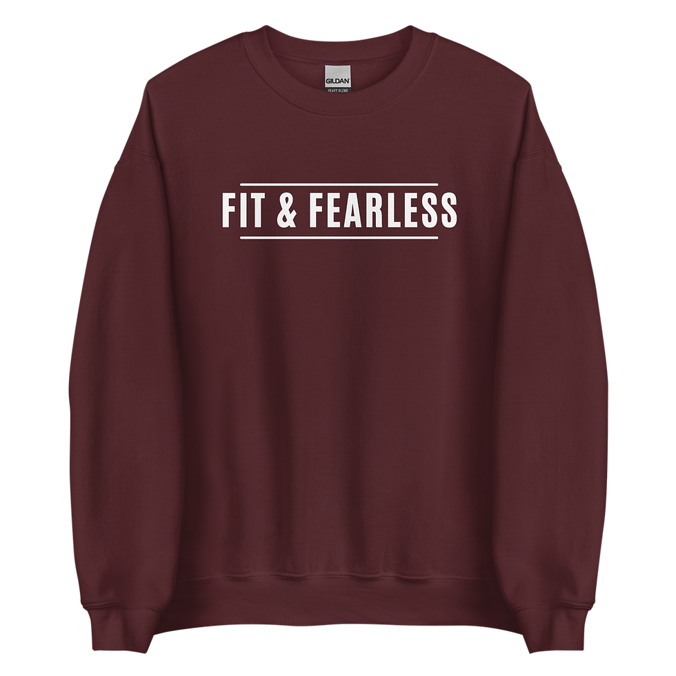 Thumbnail: Fit and Fearless Simple Text Unisex Sweatshirt