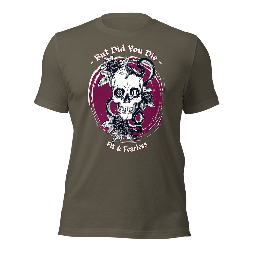 Thumbnail: But Did You Die Plum Unisex t-shirt