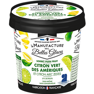 Sorbet Plein de Fruit Citron Vert des Amériques - Citron