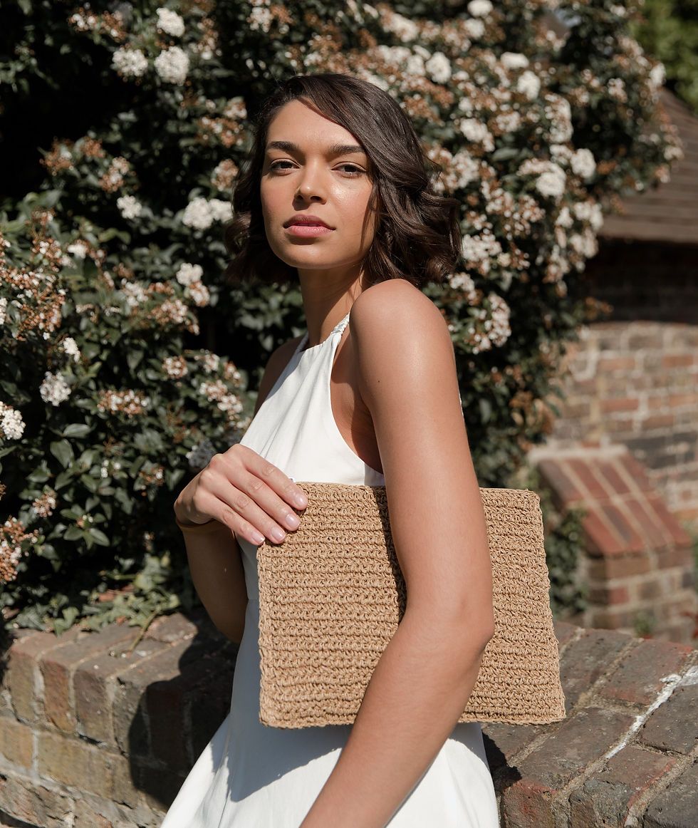 Aima Raffia Clutch Bag ellyla