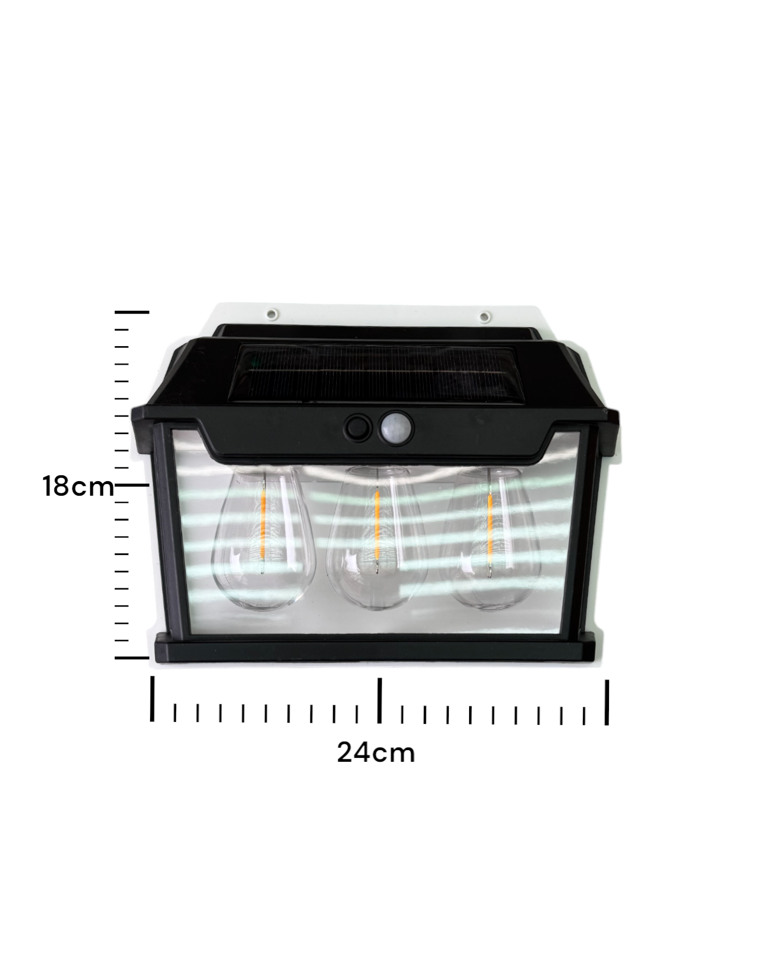 Foco Led Solar estilo farol Triple con sensor de movimiento 38W