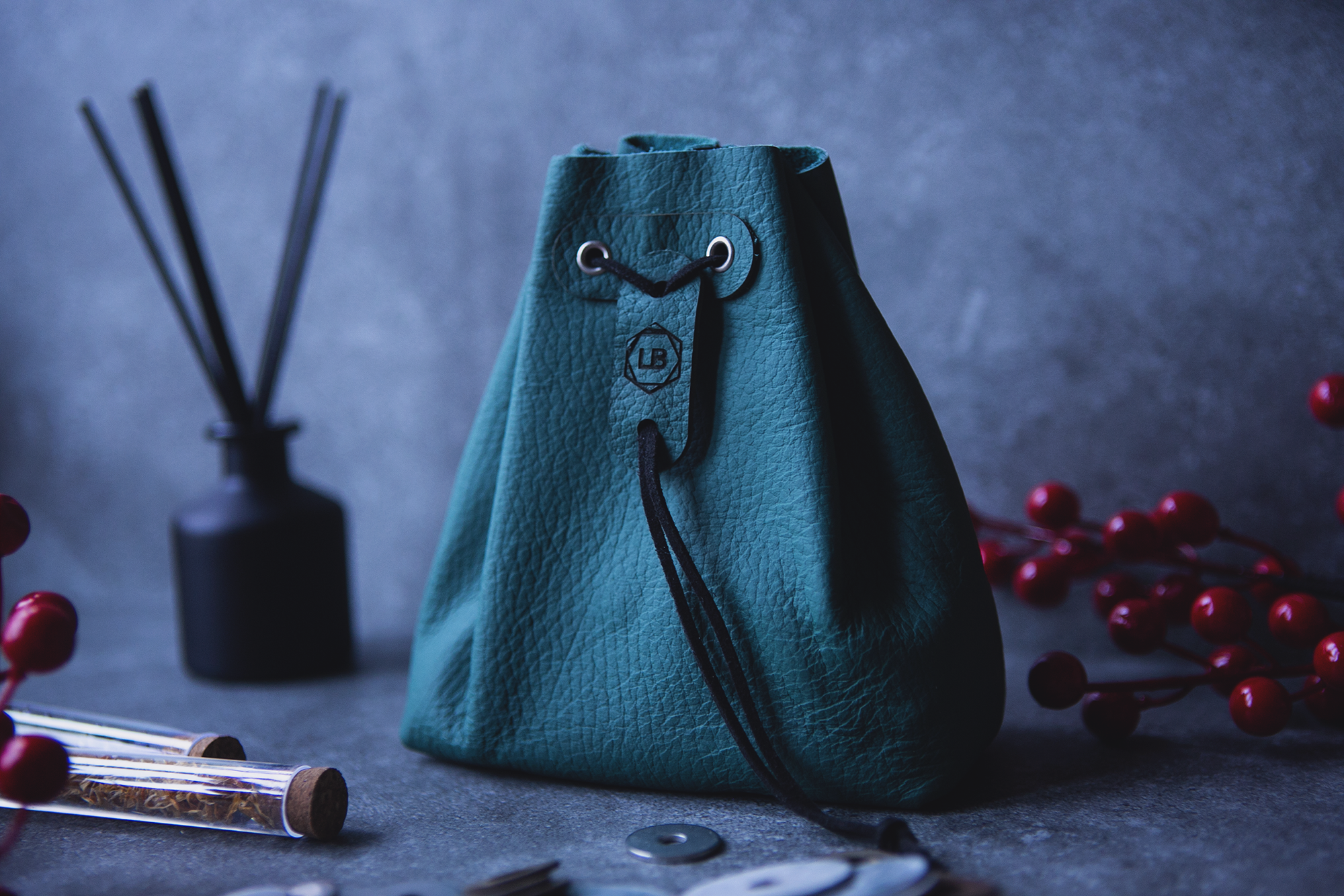 Leather Dice Bag - Ghastly Ghoul