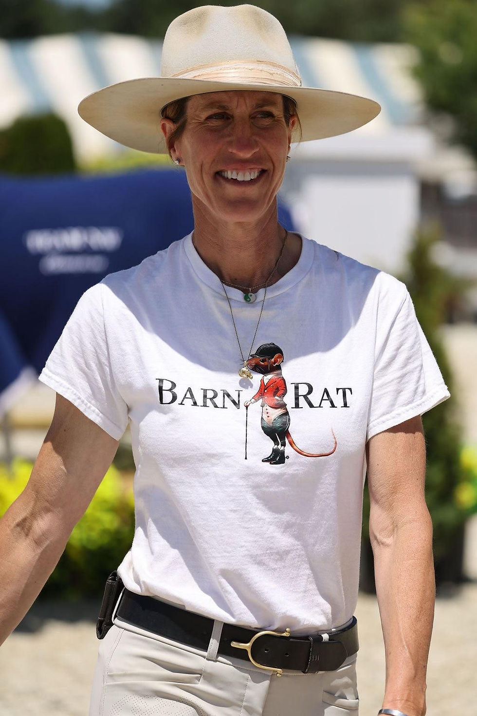 Philippa living the barn rat dream.