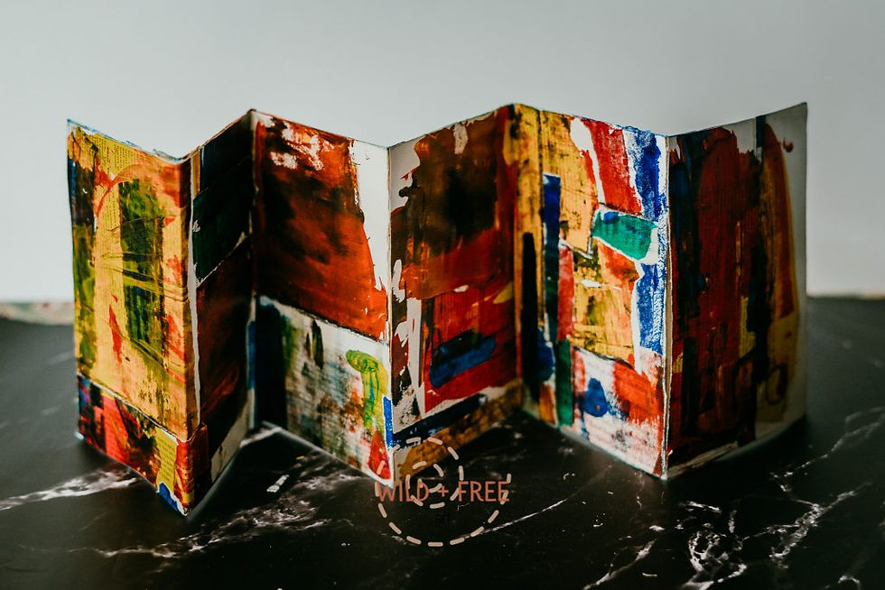 Abstract Accordion Artist Book | Bright and Colorful