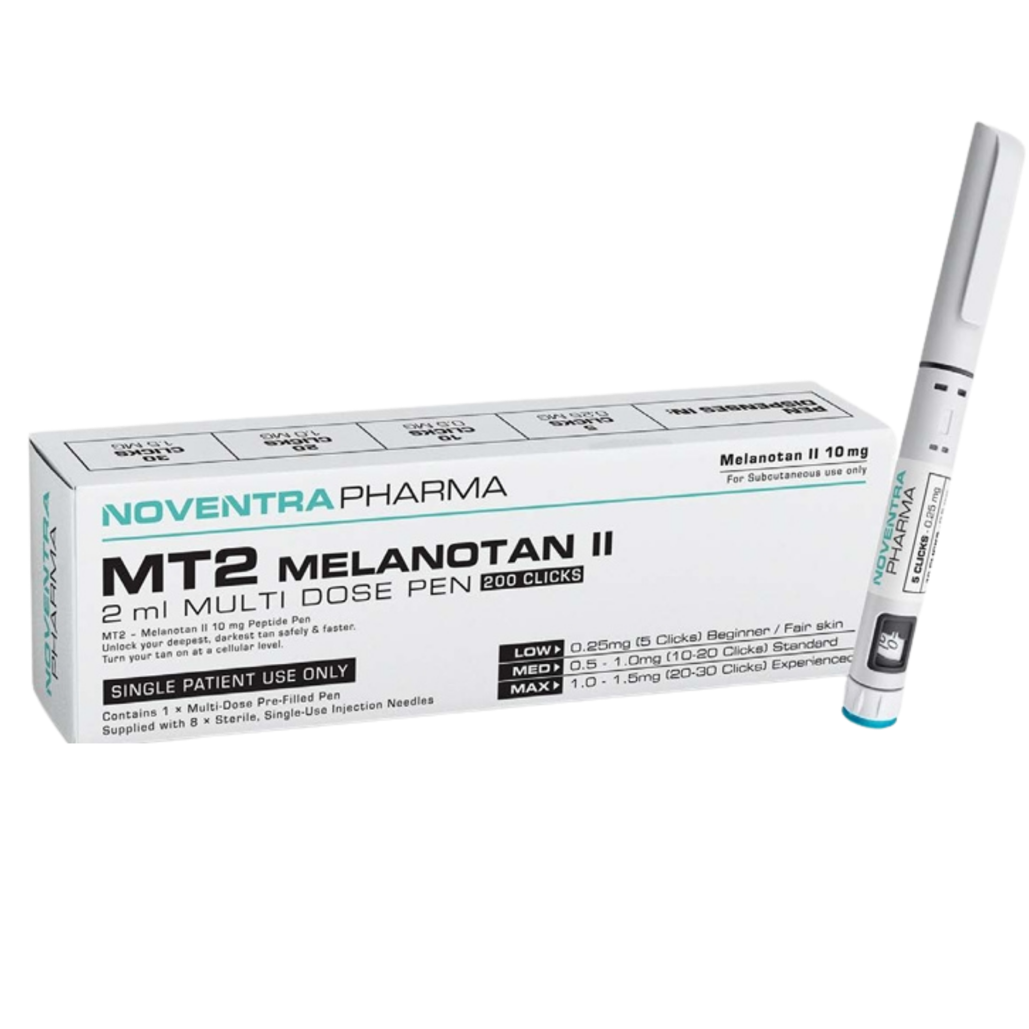 MT2 Melanotan II 10mg Peptide Pen (2ml Multi Dose Pen, 200 clicks)