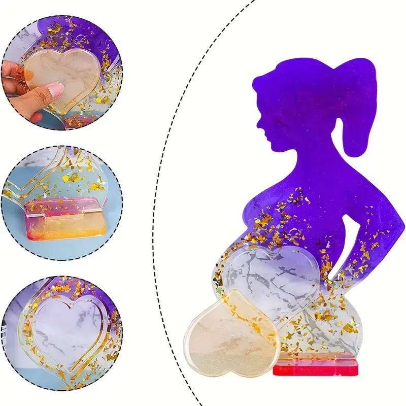 Moldes de silicona: mujer embarazada Úsalo con: Resina epóxica y/o ecoresina Distribuido por: Resina Kabuky Perú  Envíos a to