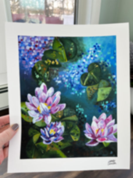 'Blossom Oasis' Lotus Flower Fine Art Print