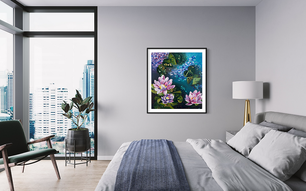 Thumbnail: 'Blossom Oasis' Lotus Flower Fine Art Print