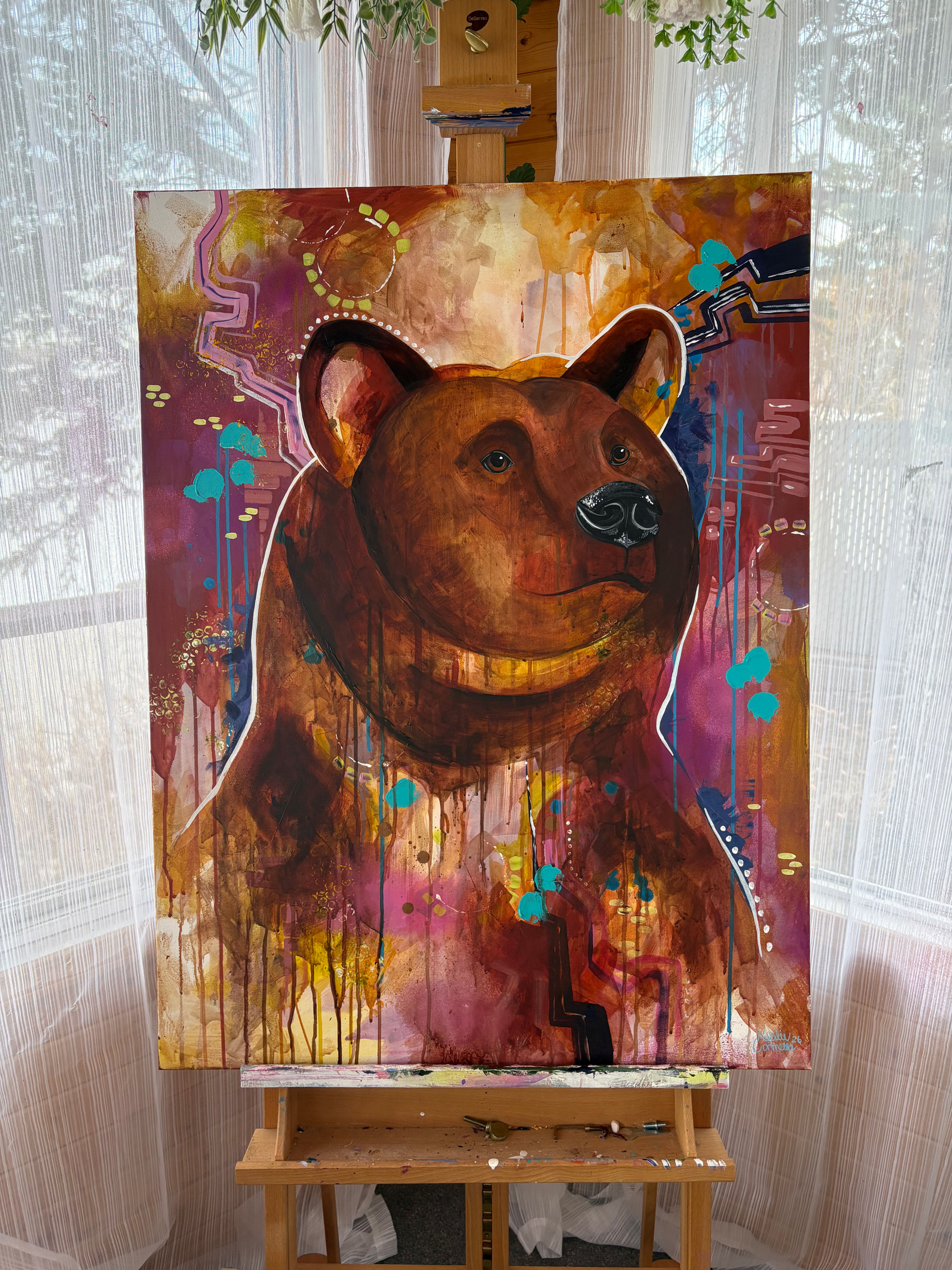 'Barnaby' Grizzly Bear Original Acrylic Painting