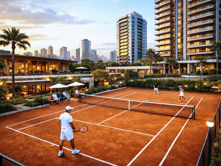 Em meio à escassez de terrenos, incorporadoras associam luxo a quadra de tênis e exclusividade