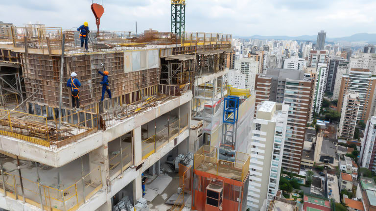 São Paulo vira o maior canteiro de obras do Brasil com 317 mil apartamentos em construção. Foto: Danilo Verpa/Folhapress.