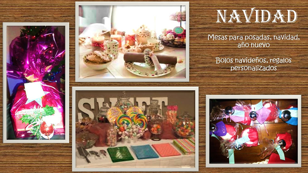 mesas navideñas y bolos