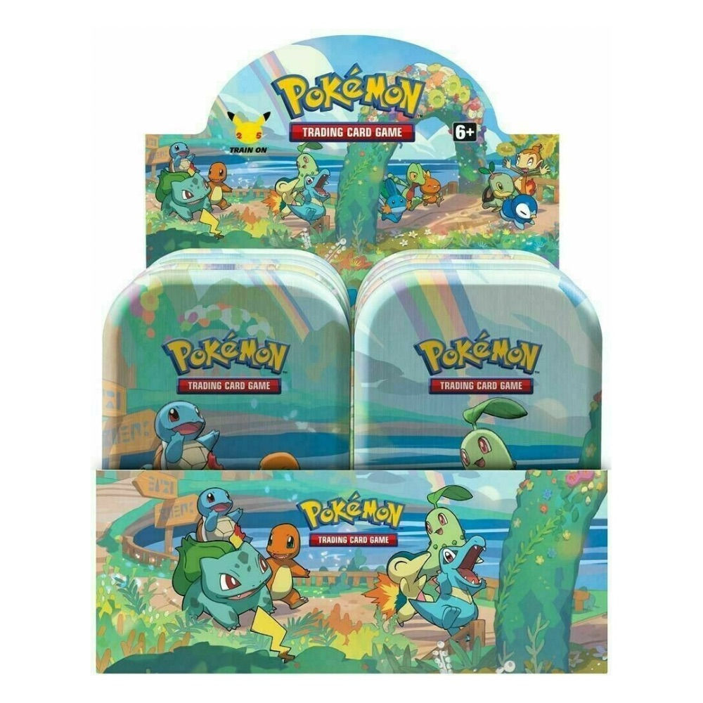 Pokemon TCG: Display Case / Box - 25th Anniversary Celebrations Mini Tin (8)
