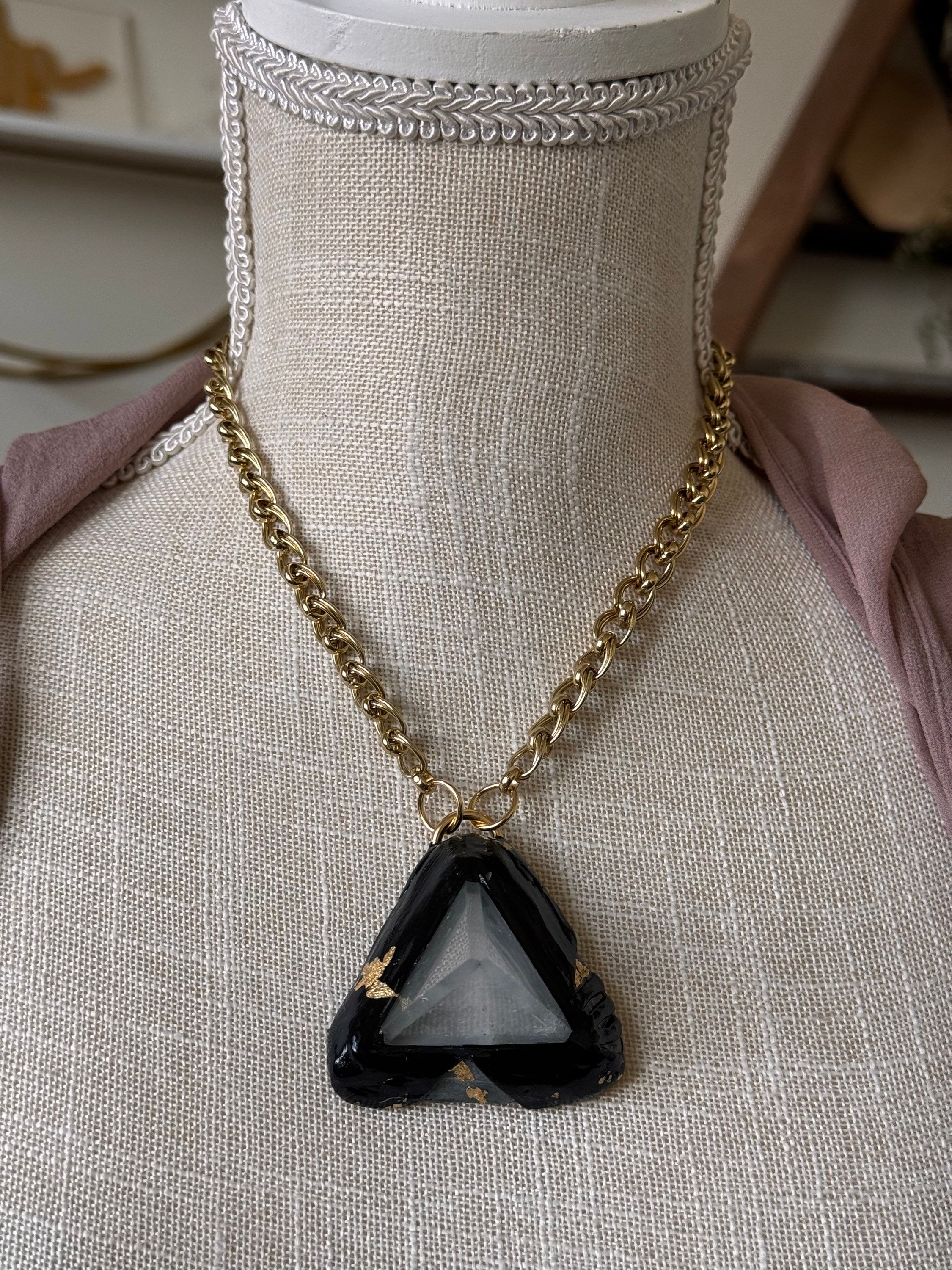 clear quartz pyramid