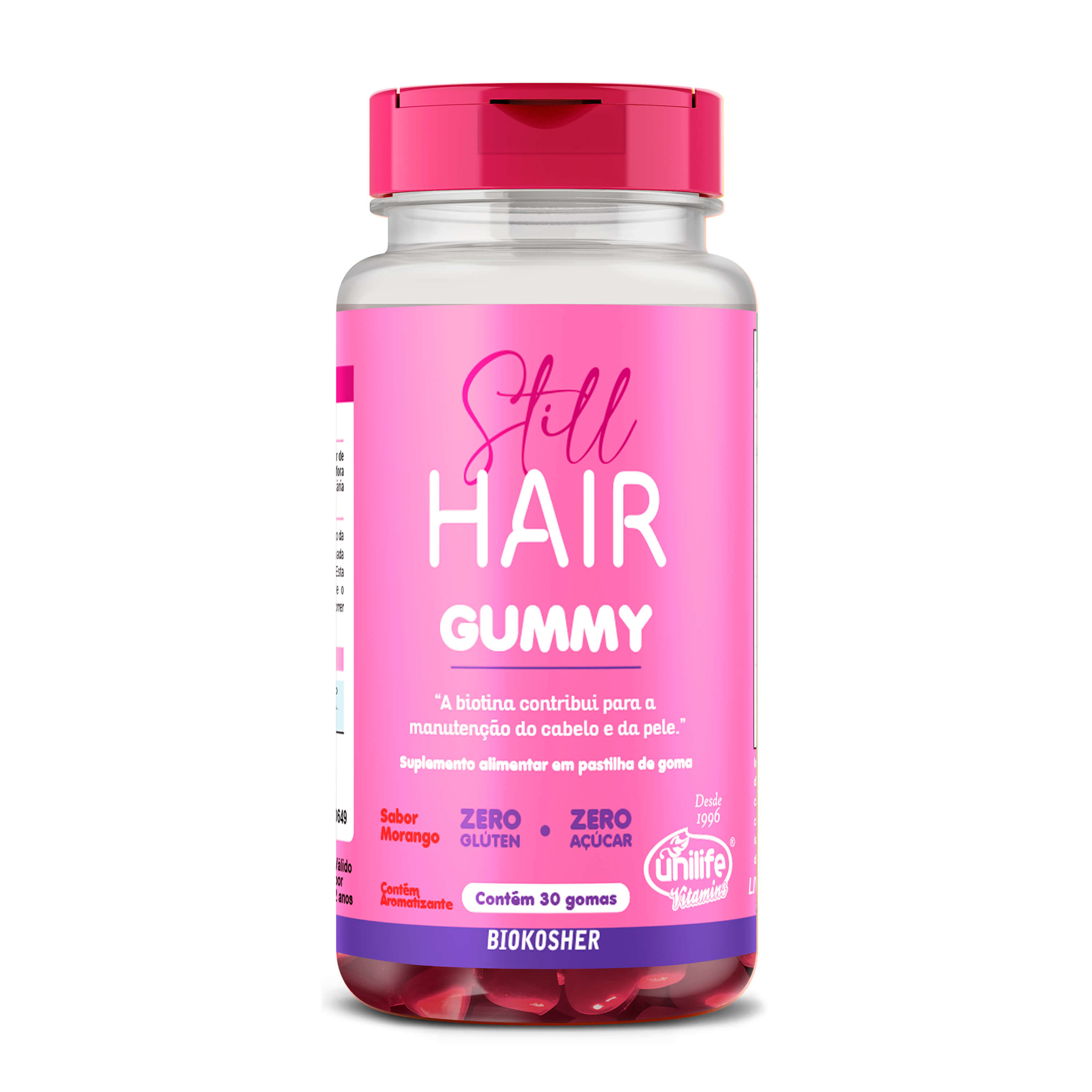 Hair Still Sabor Morango Gummy 30 gomas | Unilife