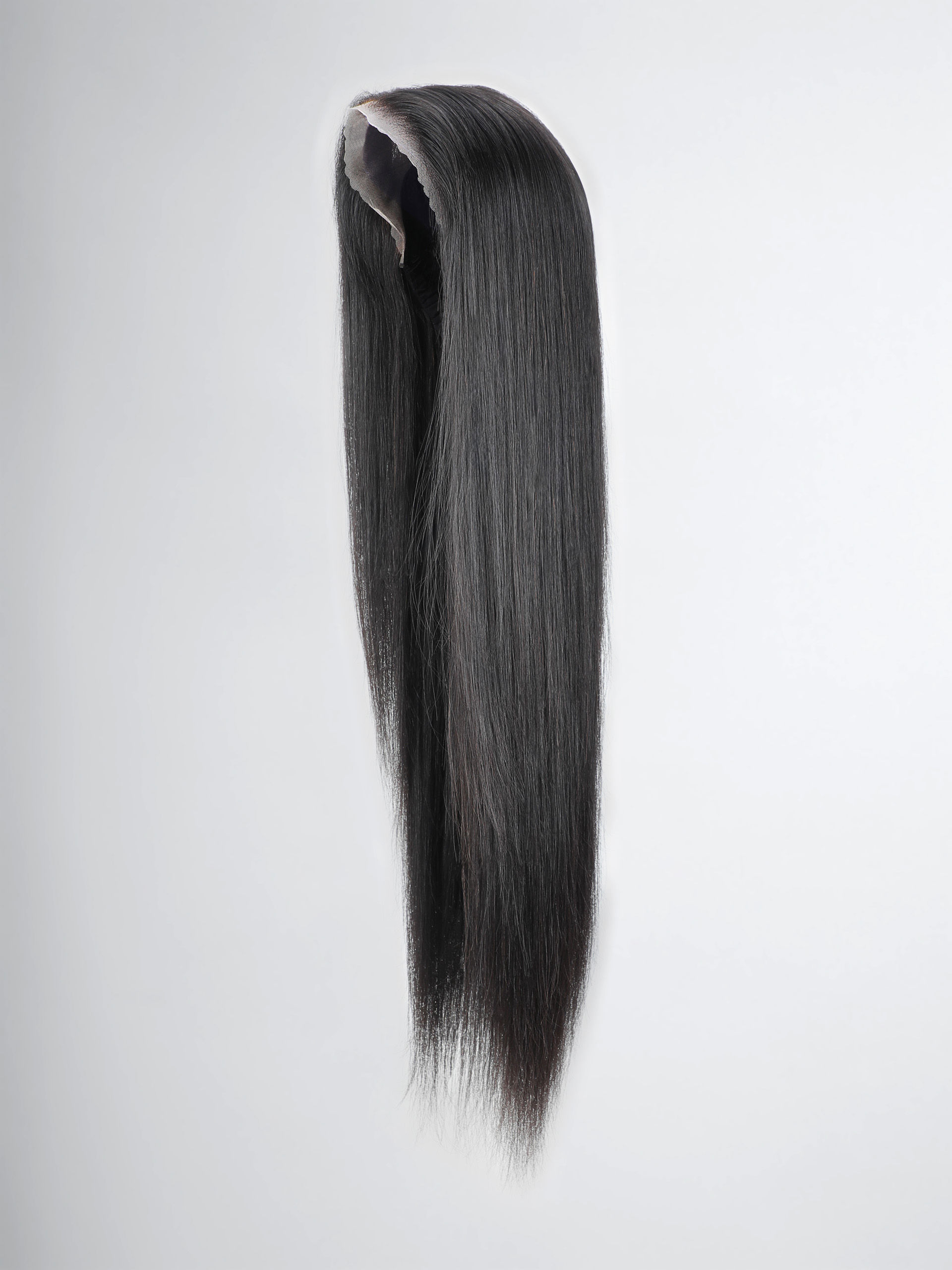 220% Density Natural Black Straight 7x5 Lace Closure Wig