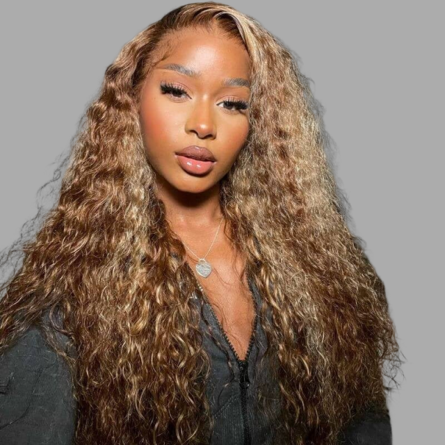 Denise- Upgraded 13x5 Pre Everything Highlight Honey Blonde Water Wave