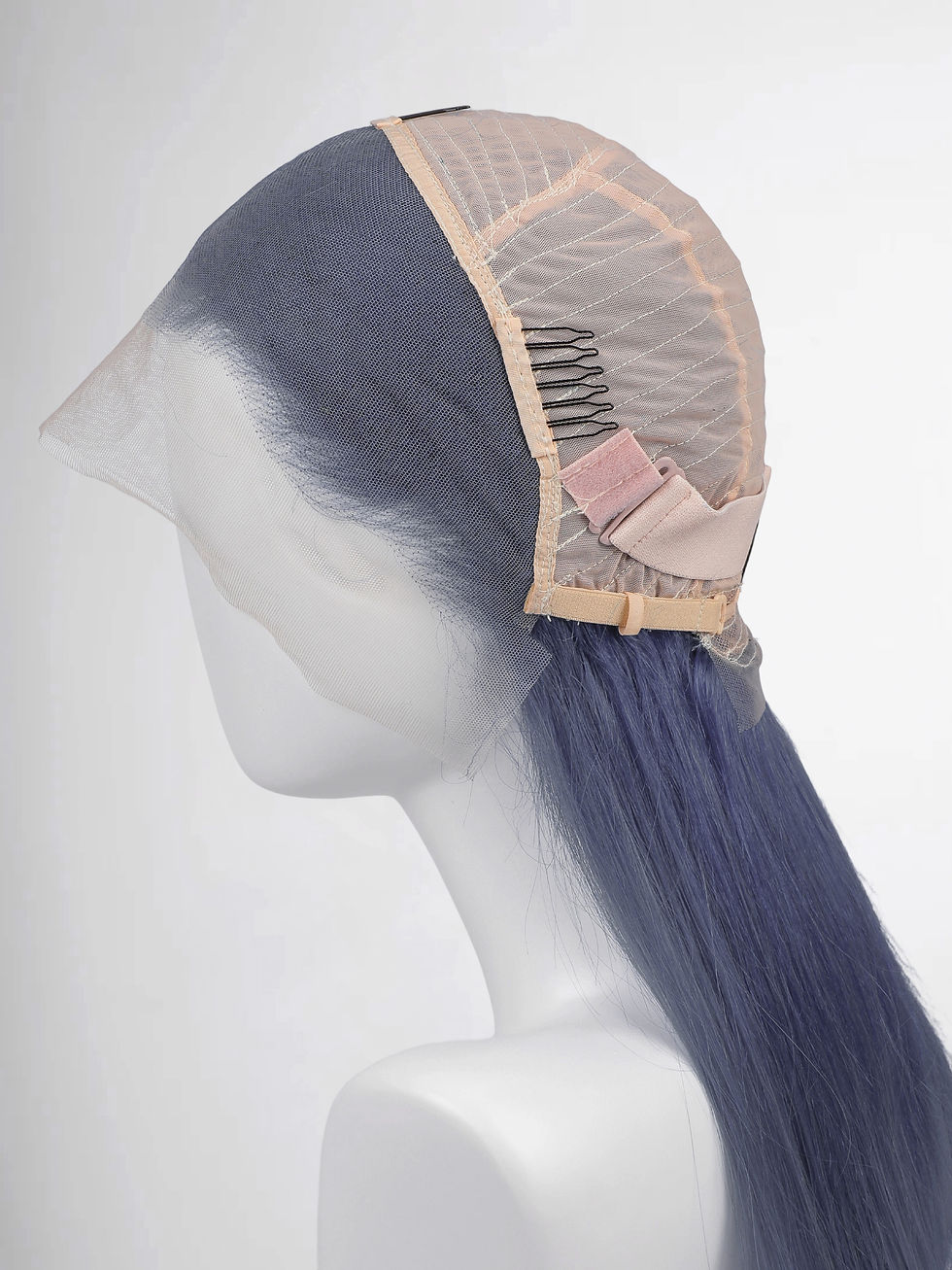 Thumbnail: Midnight Sky Gray Straight Lace Front Wig