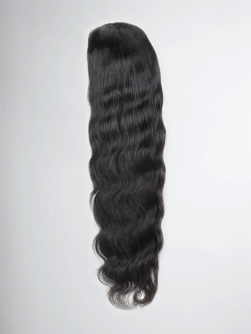 Pre-plucked Pre-bleached Natural Black Body Wave Lace Closure Wig