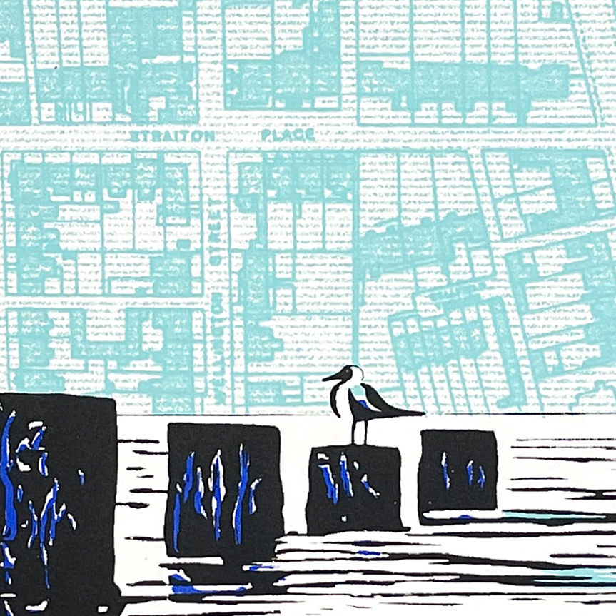 Thumbnail: Groyne number 2, Portobello beach screen print
